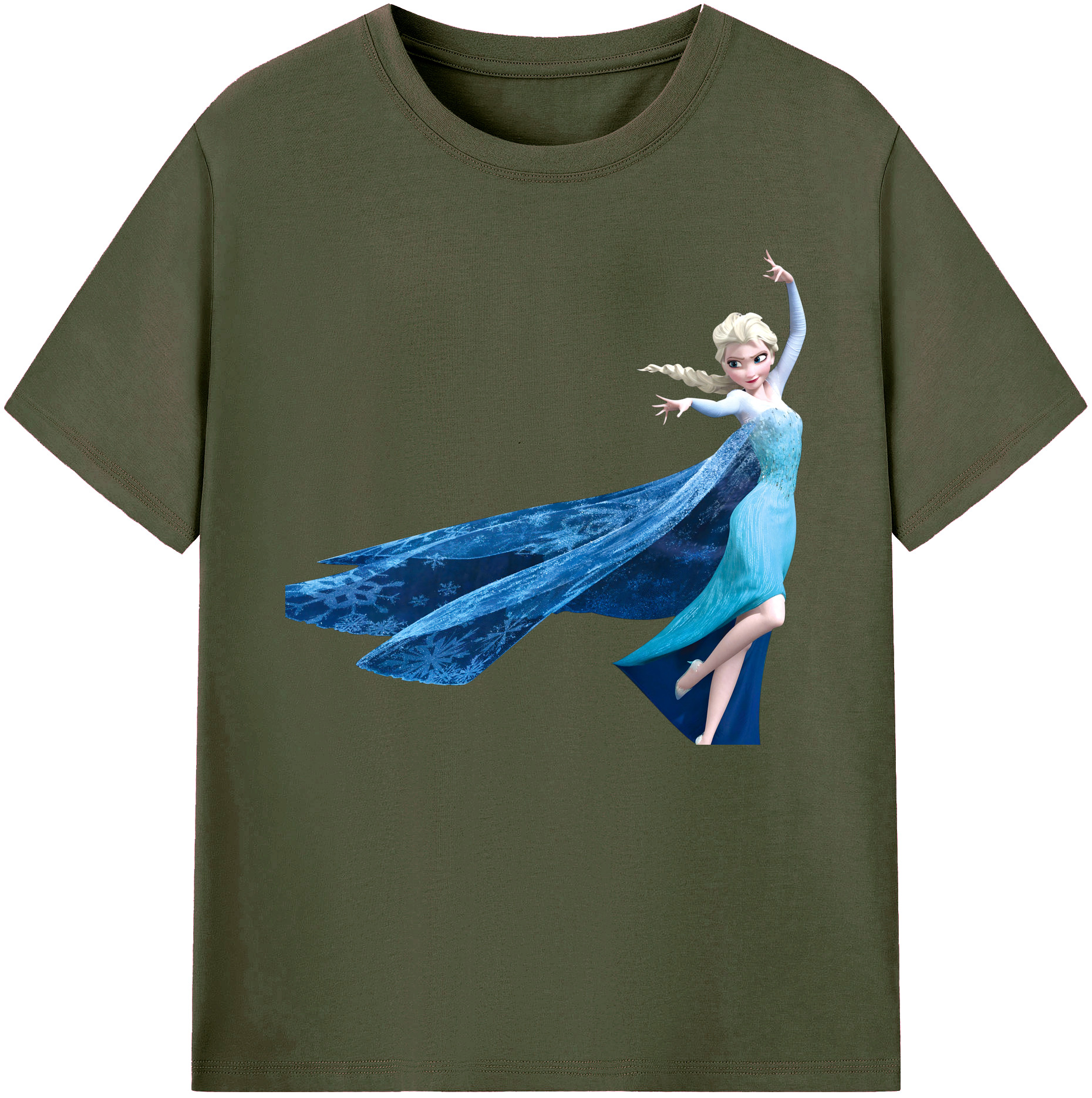 （画像用） アナと雪の女王 アンナ エルサ Frozen Anna Elsa 綿100％ メンズ半袖Tシャツ｜肌触りやわらか＆通気性